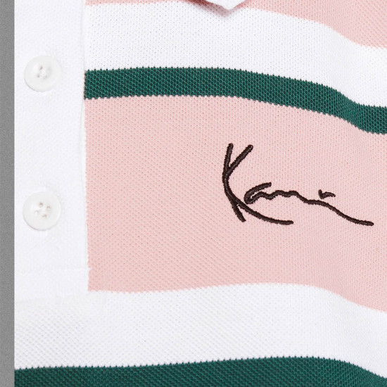 Karl Kani Γυναικεία κοντομάνικη μπλούζα polo Small Signature Stripe Polo Short Tee